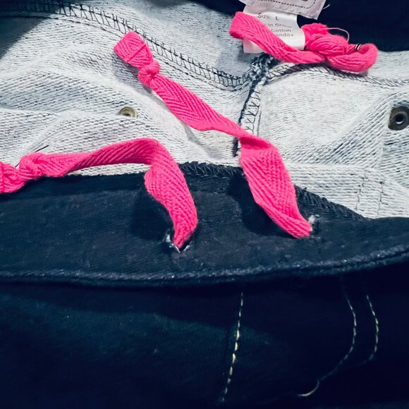 Pajama Jeans-Pull On Women's Drawstring Waist Dark Blue Wash Stretch Pants-Sz Lg - Picture 11 of 16